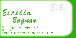 estilla bognar business card